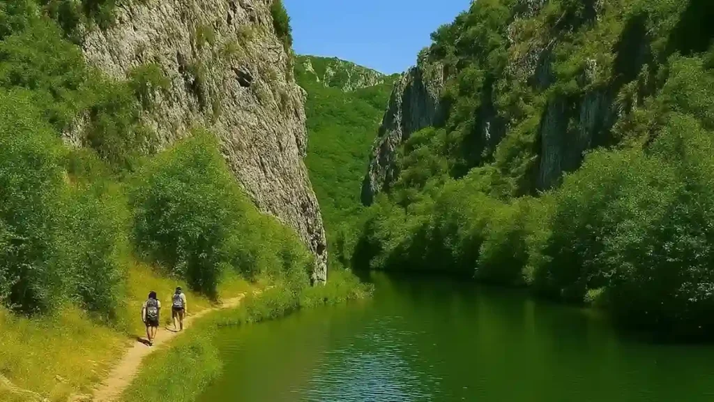 Bislim Canyon cliffs and Pčinja River view near Kumanovo
