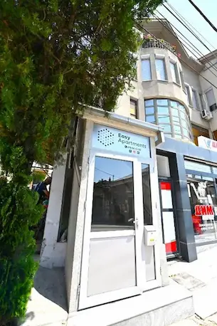 secure and inviting building entrance.